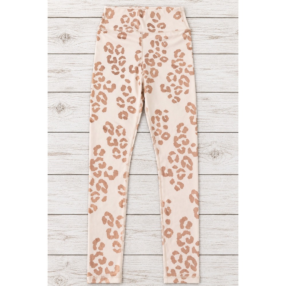 Spiritual Gangster Essential HW Legging Rose Gold Metallic Leopard Print XS NWT